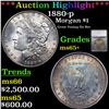 ***Auction Highlight*** 1880-p Morgan Dollar $1 Graded ms65+ By SEGS (fc)