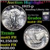 ***Auction Highlight*** 1925-p Standing Liberty Quarter 25c Graded Choice Unc+ FH By USCG (fc)