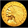 Image 2 : ***Auction Highlight*** 1909-p Gold Indian Quarter Eagle $2 1/2 Graded Select Unc By USCG (fc)