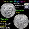 Image 1 : ***Auction Highlight*** 1894-o Morgan Dollar $1 Graded Select Unc By USCG (fc)