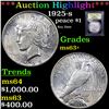 Image 1 : ***Auction Highlight*** 1925-s Peace Dollar $1 Graded Select+ Unc By USCG (fc)