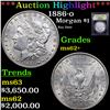 Image 1 : ***Auction Highlight*** 1886-o Morgan Dollar $1 Graded Select Unc By USCG (fc)