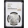 Image 2 : NGC 1904-o Morgan Dollar $1 Graded ms64 By NGC