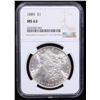 Image 2 : NGC 1889-p Morgan Dollar $1 Graded ms63 By NGC