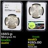 Image 1 : NGC 1885-p Morgan Dollar $1 Graded ms64 By NGC