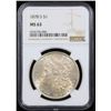 Image 2 : NGC 1878-s Morgan Dollar $1 Graded ms63 By NGC