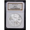 Image 2 : NGC 2003 Silver Eagle Dollar $1 Graded ms69 By NGC