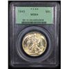 Image 2 : PCGS 1943-p Walking Liberty Half Dollar 50c Graded ms64 By PCGS