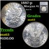 1887-p Morgan Dollar $1 Graded ms63 By SEGS