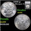 Image 1 : 1898-p Morgan Dollar $1 Graded ms66 By SEGS