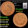Image 1 : 1863 Not One Cent Civil War Token F-63/366a 1c Graded ms63 bn By SEGS