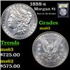 Image 1 : 1888-s Morgan Dollar $1 Graded Select Unc By USCG