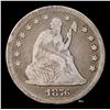 Image 2 : 1876-p Seated Liberty Quarter 25c Grades f+