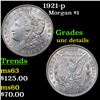 Image 1 : 1921-p Morgan Dollar $1 Grades Unc Details