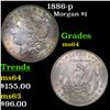 1886-p Morgan Dollar $1 Grades Choice Unc