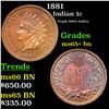 1881 Indian Cent 1c Grades GEM+ Unc BN