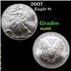 2007 Silver Eagle Dollar $1 Grades ms69