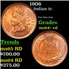 1906 Indian Cent 1c Grades Choice+ Unc RD