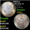 1885-p Morgan Dollar $1 Grades Choice+ Unc