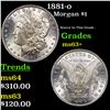 Image 1 : 1881-o Morgan Dollar $1 Grades Select+ Unc