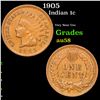 Image 1 : 1905 Indian Cent 1c Grades Choice AU/BU Slider