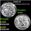 Image 1 : 1942-d Walking Liberty Half Dollar 50c Grades GEM+ Unc