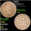 Image 1 : 1859 Indian Cent 1c Grades f+
