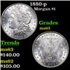 1880-p Morgan Dollar $1 Grades Select Unc