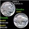 1935-s Buffalo Nickel 5c Grades Select+ Unc