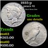 Image 1 : 1935-p Peace Dollar $1 Grades Unc Details