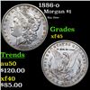 1886-o Morgan Dollar $1 Grades xf+