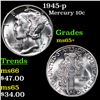 Image 1 : 1945-p Mercury Dime 10c Grades GEM+ Unc
