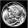 Image 2 : 1945-p Mercury Dime 10c Grades GEM+ Unc