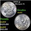 Image 1 : 1921-p Morgan Dollar $1 Grades Select Unc
