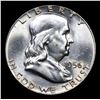 Image 2 : 1956-p Franklin Half Dollar 50c Grades Choice Unc+ FBL