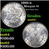 Image 1 : 1891-s Morgan Dollar $1 Grades Select+ Unc