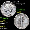 Image 1 : 1931-s Mercury Dime 10c Grades Select AU