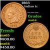 Image 1 : 1863 Indian Cent 1c Grades Choice+ Unc
