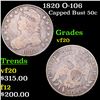 1820 Capped Bust Half Dollar O-106 50c Grades vf, very fine
