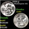 Image 1 : 1956-p Washington Quarter 25c Grades GEM++ Unc
