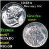 Image 1 : 1942-s Mercury Dime 10c Grades GEM++ Unc