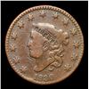 Image 2 : 1830 Large Letters Coronet Head Large Cent 1c Grades vf++