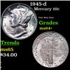 Image 1 : 1945-d Mercury Dime 10c Grades Choice+ Unc