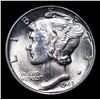 Image 2 : 1945-d Mercury Dime 10c Grades Choice+ Unc