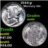 Image 1 : 1944-p Mercury Dime 10c Grades GEM+ Unc