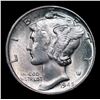 Image 2 : 1945-d Mercury Dime 10c Grades Select+ Unc