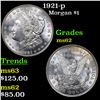 Image 1 : 1921-p Morgan Dollar $1 Grades Select Unc