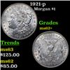 Image 1 : 1921-p Morgan Dollar $1 Grades Select Unc