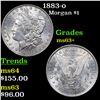Image 1 : 1883-o Morgan Dollar $1 Grades Select+ Unc