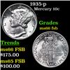 Image 1 : 1935-p Mercury Dime 10c Grades GEM+ FSB